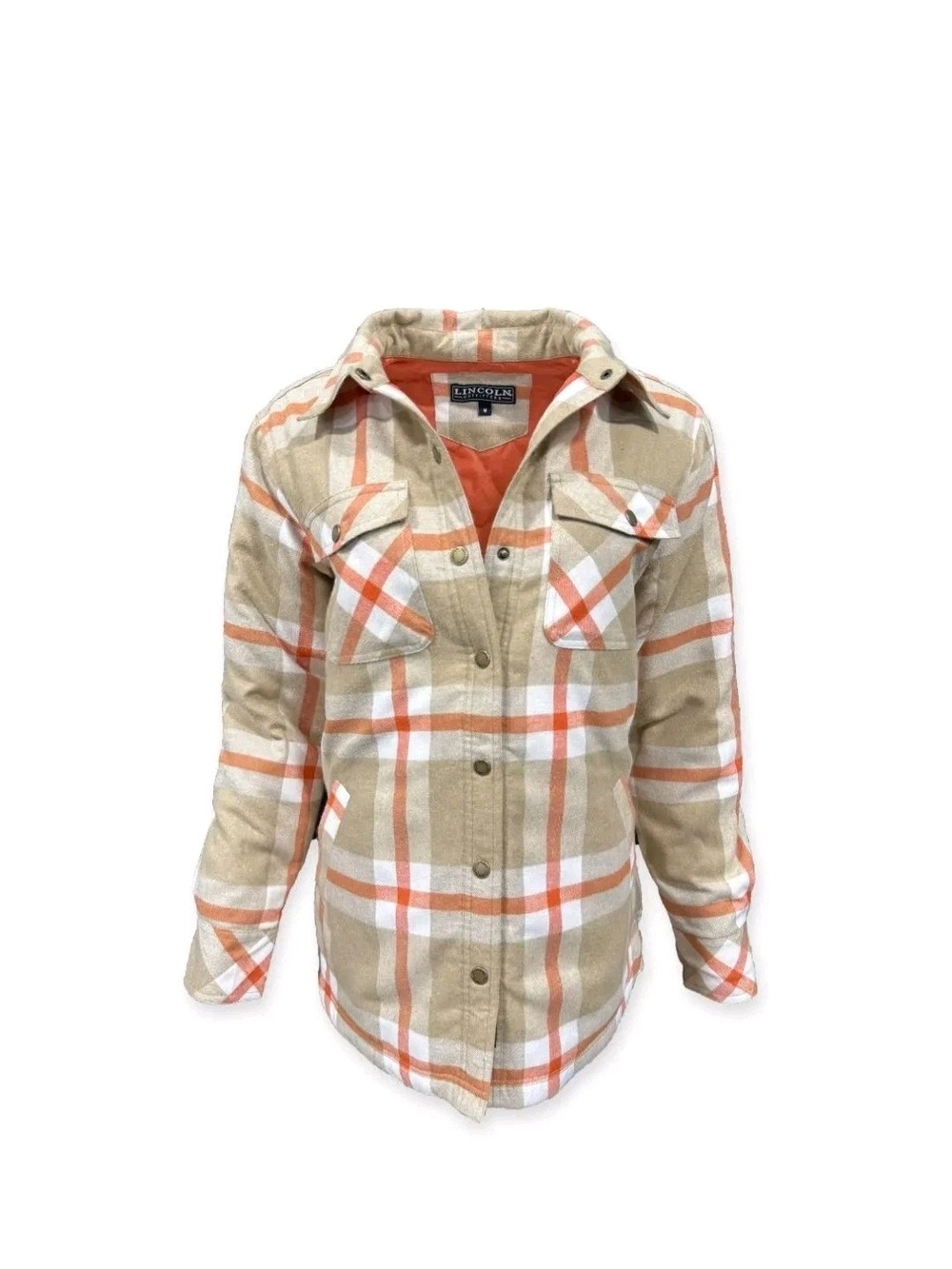 Lincoln Outfitters Plaid Flannel Shacket Jacket Quilted Snap Womens 2X Cozy Fall